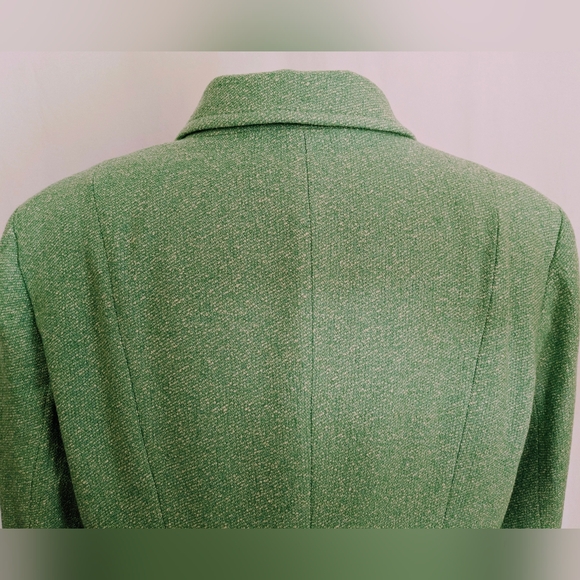 Escada Margaretha Ley Green Silk Cashmere Textured Blazer Jacket 12 - Picture 9 of 16